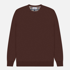 Мужской свитер Aquascutum Active Check Sleeves Patch, цвет коричневый, размер S