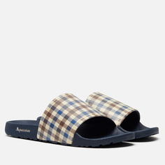 Мужские сланцы Aquascutum Beach Check, цвет синий, размер 40 EU