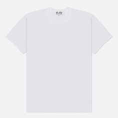 Мужская футболка Comme des Garcons Play Classic Red Heart On Back, цвет белый, размер M