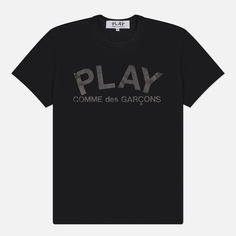 Мужская футболка Comme des Garcons Play Logo Print, цвет чёрный, размер M