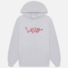 Мужская толстовка Butter Goods Scratch Applique Pullover Hoodie, цвет серый, размер S