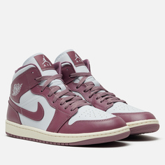 Кроссовки Jordan Wmns Air Jordan 1 Mid, цвет фиолетовый, размер 36 EU