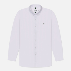 Мужская рубашка Lacoste Slim Fit Button-Up Collar, цвет белый, размер 39