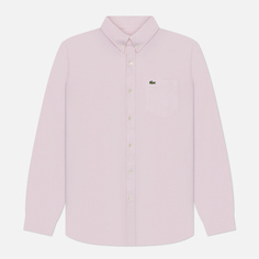 Мужская рубашка Lacoste Regular Fit Oxford, цвет розовый, размер 39