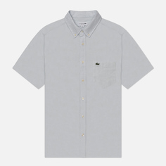 Мужская рубашка Lacoste Regular Fit Button-Up Collar Linen, цвет голубой, размер 38