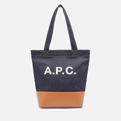 Сумка A.P.C. Axel Small Tote Denim, цвет синий