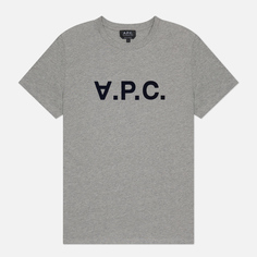 Мужская футболка A.P.C. V.P.C. Color, цвет серый, размер S