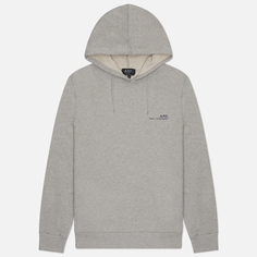 Мужская толстовка A.P.C. Item H Рoodie, цвет серый, размер S