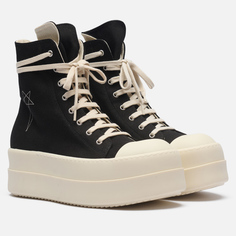 Мужские кроссовки Rick Owens DRKSHDW Porterville Denim Double Bumper, цвет чёрный, размер 40 EU