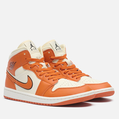 Мужские кроссовки Jordan Wmns Air Jordan 1 Mid SE, цвет оранжевый, размер 41 EU