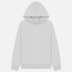 Мужская толстовка Nike Solo Swoosh Fleece Hoodie, цвет серый, размер S