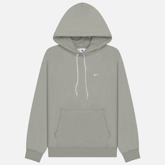 Мужская толстовка Nike Solo Swoosh Fleece Hoodie, цвет серый, размер S