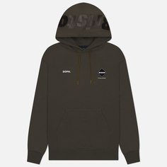 Мужская толстовка F.C. Real Bristol Logo Team Hoodie, цвет оливковый, размер S