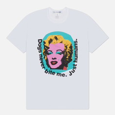 Мужская футболка Comme des Garcons SHIRT x Andy Warhol Marilyn Monroe, цвет белый, размер S