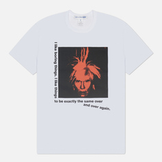Мужская футболка Comme des Garcons SHIRT x Andy Warhol, цвет белый, размер S