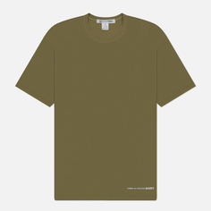 Мужская футболка Comme des Garcons SHIRT Front Hip Logo, цвет зелёный, размер S