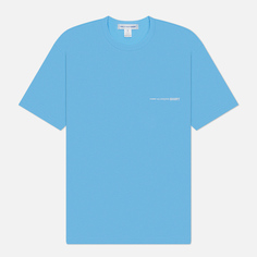 Мужская футболка Comme des Garcons SHIRT Front Chest Logo, цвет голубой, размер S