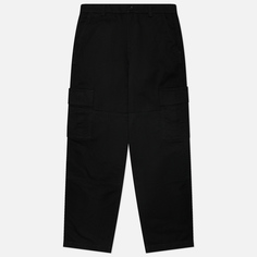 Мужские брюки Lacoste Straight Fit Cotton Cargo, цвет чёрный, размер 40