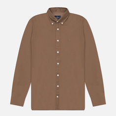 Мужская рубашка Hackett Essential Garment Dyed Oxford, цвет бежевый, размер S