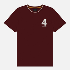 Мужская футболка Hackett Heritage Classic Number, цвет бордовый, размер S