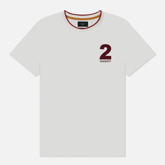 Мужская футболка Hackett Heritage Classic Number, цвет белый, размер S