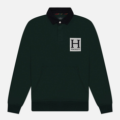 Мужской лонгслив Hackett Heritage Pocket Rugby, цвет зелёный, размер S