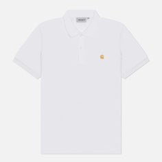 Мужское поло Carhartt WIP Chase Pique, цвет белый, размер S