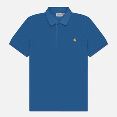 Мужское поло Carhartt WIP Chase Pique, цвет голубой, размер S