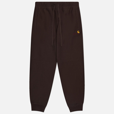 Мужские брюки Carhartt WIP American Script Jogging, цвет коричневый, размер S