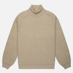 Мужской свитер Edwin Roni High Collar, цвет бежевый, размер S