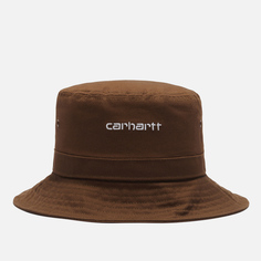 Панама Carhartt WIP Script, цвет коричневый, размер S-M