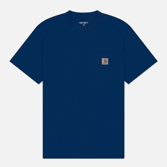 Мужская футболка Carhartt WIP Pocket Logo, цвет синий, размер S