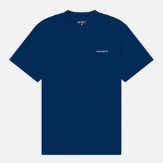 Мужская футболка Carhartt WIP Script Embroidery, цвет синий, размер S