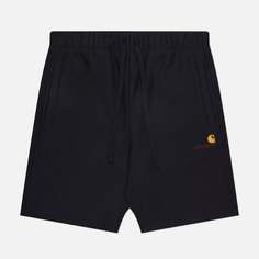 Мужские шорты Carhartt WIP American Script Sweat, цвет чёрный, размер S