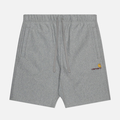 Мужские шорты Carhartt WIP American Script Sweat, цвет серый, размер S