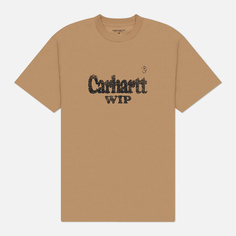 Мужская футболка Carhartt WIP Spree Halftone, цвет коричневый, размер S