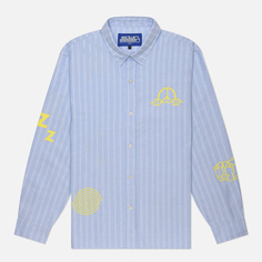 Мужская рубашка Edwin Sebastian Oxford Stripes, цвет голубой, размер S