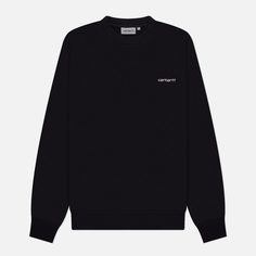 Мужская толстовка Carhartt WIP Script Embroidery Polycotton, цвет чёрный, размер S