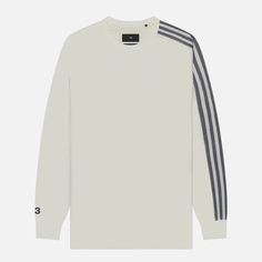 Мужской лонгслив Y-3 3-Stripes, цвет белый, размер S