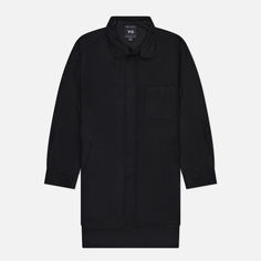 Мужская рубашка Y-3 Wool Flannel Overshirt, цвет чёрный, размер S