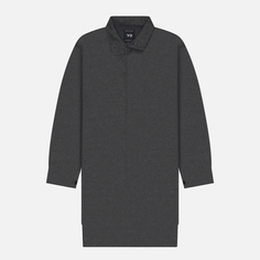 Мужская рубашка Y-3 Wool Flannel Overshirt, цвет серый, размер S