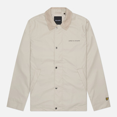 Мужская куртка ветровка Lyle & Scott Coach Relaxed Fit, цвет бежевый, размер S