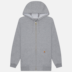 Мужская толстовка Carhartt Loose Fit Midweight Full-Zip Hoodie, цвет серый, размер M