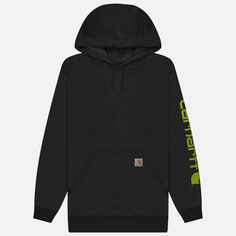 Мужская толстовка Carhartt Loose Fit Midweight Logo Sleeve Graphic Hoodie, цвет серый, размер S