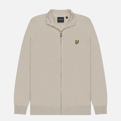 Мужской свитер Lyle & Scott Full Zip Regular Fit, цвет бежевый, размер S