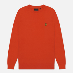 Мужской свитер Lyle & Scott Cotton Crew Neck Regular Fit, цвет оранжевый, размер S