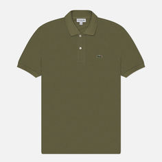 Мужское поло Lacoste L.12.12 Classic Fit, цвет оливковый, размер S