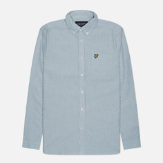 Мужская рубашка Lyle & Scott Stripe Oxford, цвет зелёный, размер S
