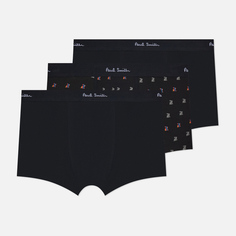 Комплект мужских трусов Paul Smith Rabbit Boxer 3-Pack, цвет чёрный, размер S