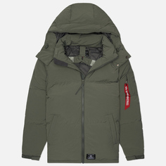Мужской пуховик Alpha Industries Puffer Parka, цвет серый, размер XS